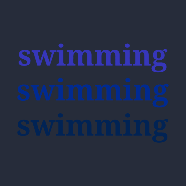 Swimming instructor, swimming learning, swim teacher, fading blue v2 by H2Ovib3s