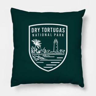 Minimal Dry Tortugas National Park Emblem Pillow