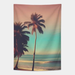 Aesthetic Beach sunset Tapestry