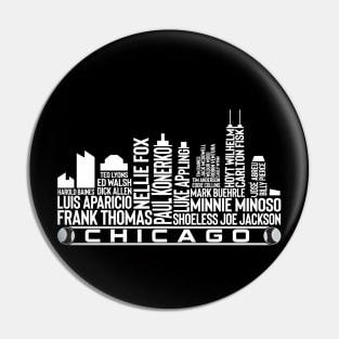 Chicago Baseball Team All Time Legends, Chicago City Skyline Pin