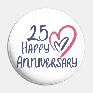 25th anniversary gifts Pin