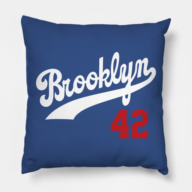 Brooklyn 42, Baseball themed design Pillow by FanSwagUnltd