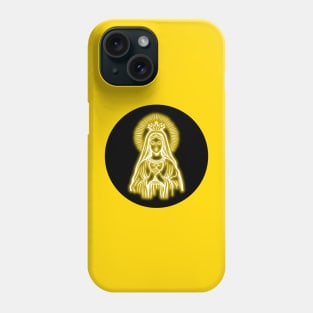 Gold Neon Blessed Virgin Mary Phone Case