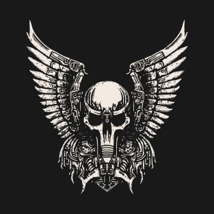 Winged Robo-Skull T-Shirt