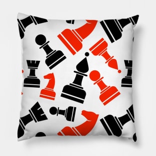 Chess Pieces Pattern Pillow