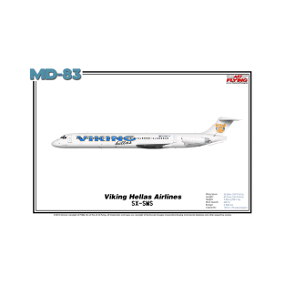 McDonnell Douglas MD-83 - Viking Hellas Airlines (Art Print) T-Shirt