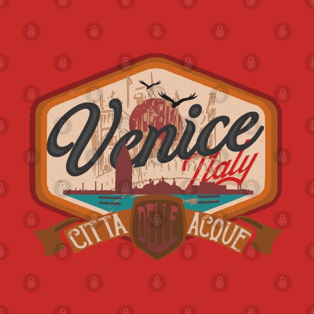 Venice Italy vintage label logo by SpaceWiz95