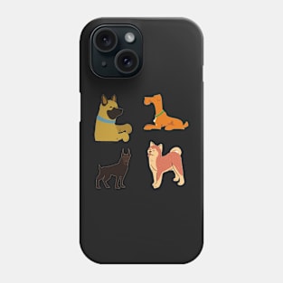 Dog 4 pk Stickers Collection Phone Case