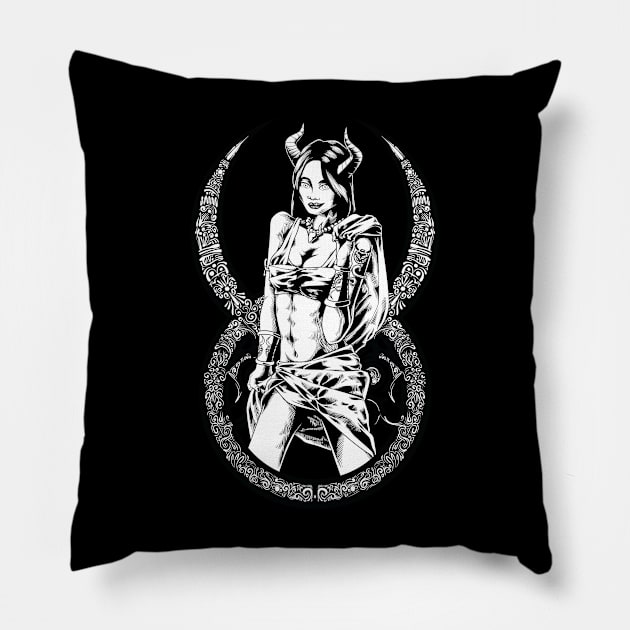 Taurus girl 2 Pillow by casikancil