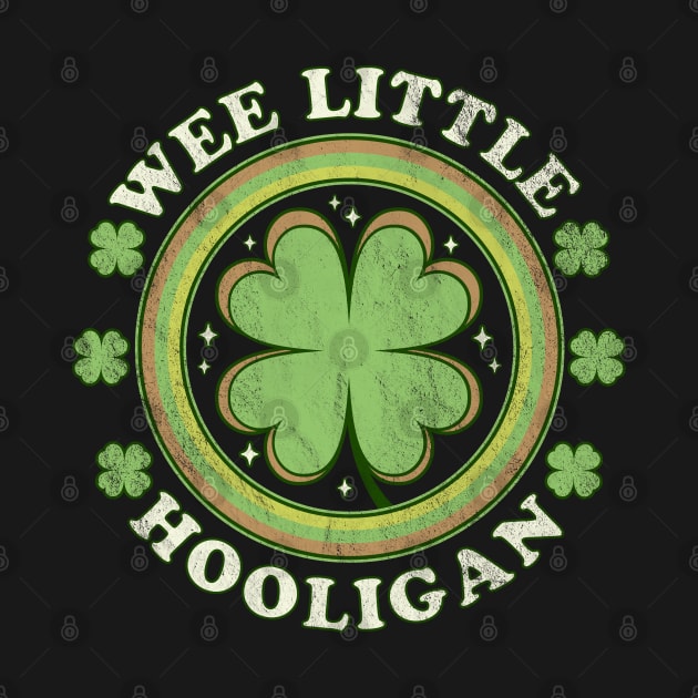 Wee Little Hooligan - Green Clover Funny Saint Patrick's Day by OrangeMonkeyArt