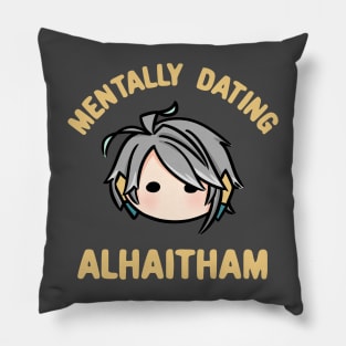 Genshin Impact Mentally dating Alhaitham chibi head | Morcaworks Pillow