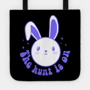 The hunt is on cute easter egg hunt design Tote