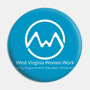 West Virginia Women Work Logo White Pin