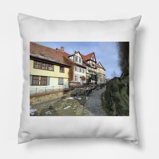 Rocky alley in Quedlinburg Pillow