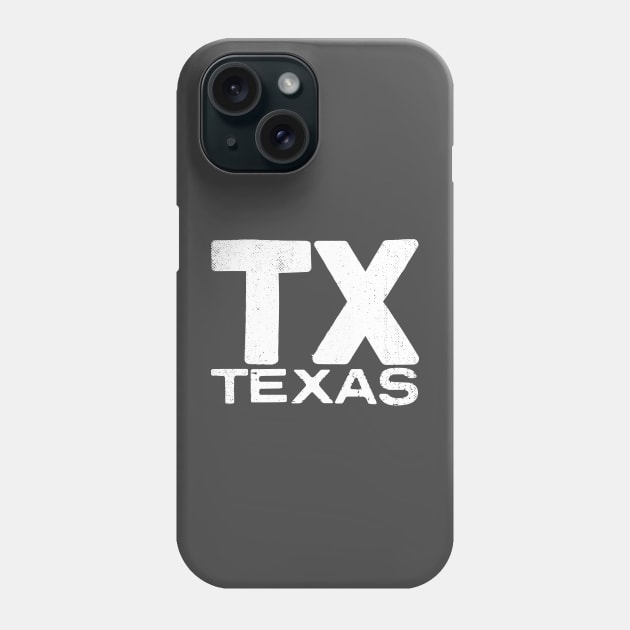 TX Texas Vintage State Typography Phone Case by Commykaze