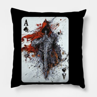 Poker Card AS of Spades: The Dark Warrior Pillow