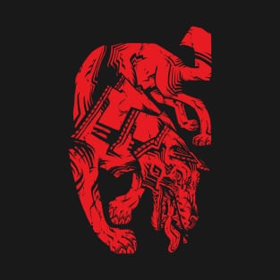 Hound Glyph - Red - T-Shirt