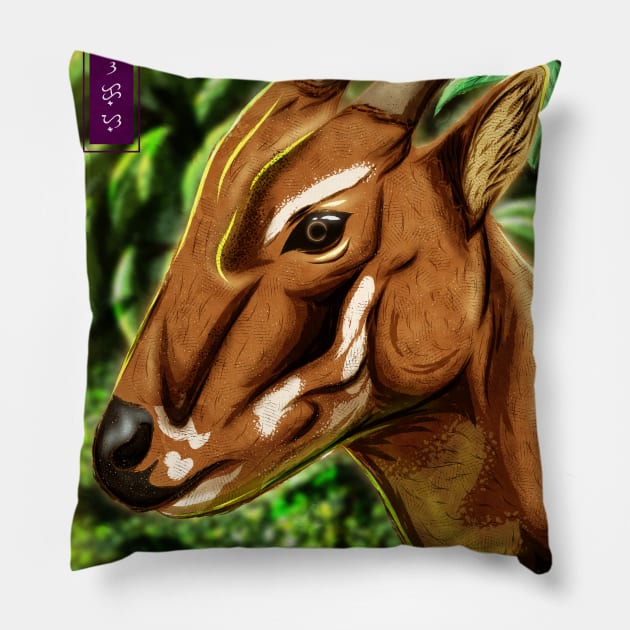 Saola - White Pillow by Thor Reyes