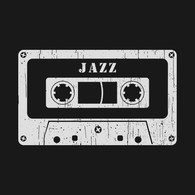 Jazz - Vintage Cassette White by FeelgoodShirt