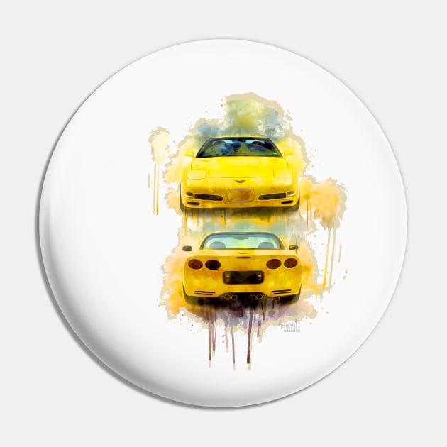 Chevrolet Corvette Z06 colorbomb yellow Pin by AaaahEeeekStudio