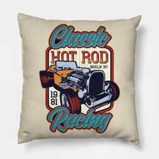 Classic Hot Rod Racing Brooklyn 1981 Pillow