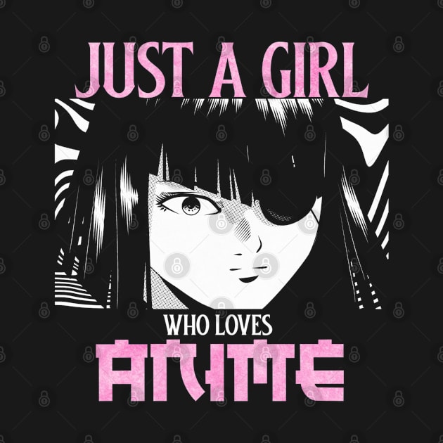 Just a Girl Who Loves Anime Pastel Goth Manga Otaku Japanese by Sassee Designs