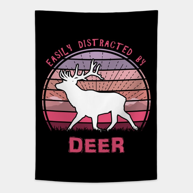 Easily Distracted By Deer Tapestry by Nerd_art