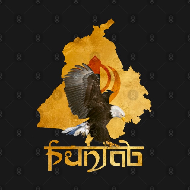 Punjab map with eagle by SAN ART STUDIO 