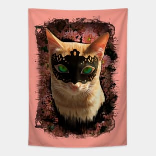 Cat Illustration Tapestry