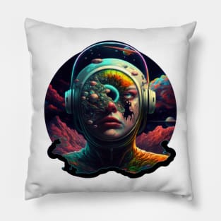 Astronaut|Trippy|Dark| Pillow