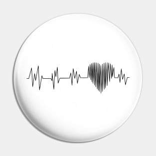 ECG Heart Rate | Shaped Heart | Heart Beat Pin