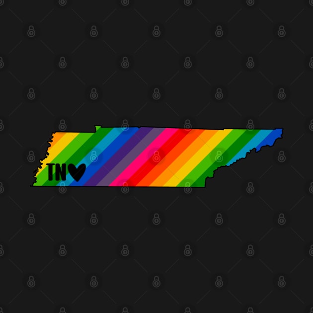 USA States: Tennessee (rainbow) by LetsOverThinkIt