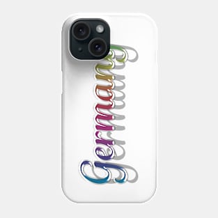 Germany in multicolor with shadow Phone Case