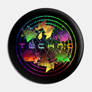 World Techno Community EDM Music Lover Pin