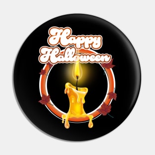 Halloween Candle logo Pin