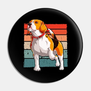 Beagle Retro Dog Lover Pet Owner Pin