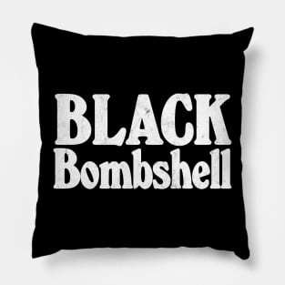 Black Bombshell //// Retro Typography Design Pillow