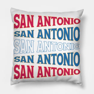 TEXT ART USA SAN ANTONIO Pillow