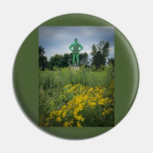 Jolly Green Giant Statue Pin