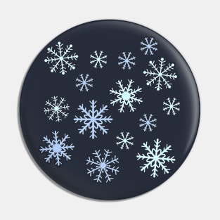 Blue snowflakes for winter season Pin