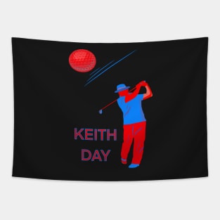 KEITH DAY NOVEMBER 7 NEON STYLE GOLFER Tapestry