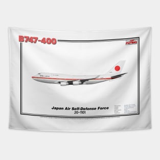 Boeing B747-400 - Japan Air Self-Defense Force (Art Print) Tapestry