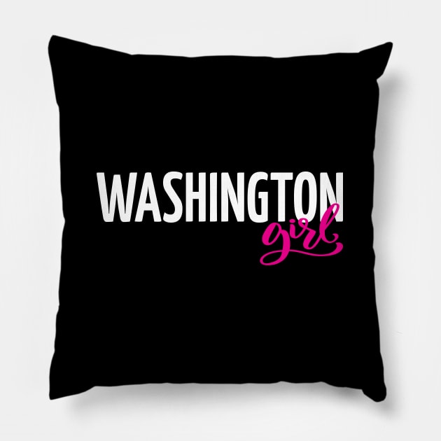 Washington Girl Pillow by ProjectX23Red