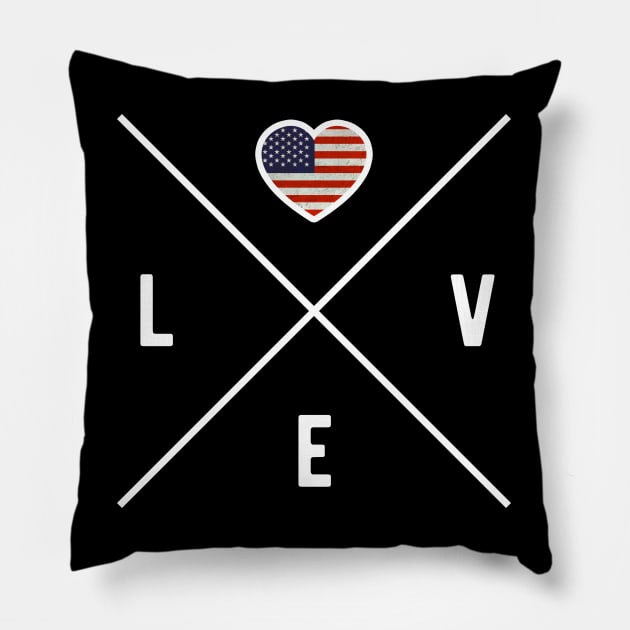 united stated us flag day Pillow by CreativeShirt