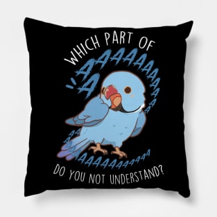 Blue Indian Ringneck Parrot Aaaa Pillow