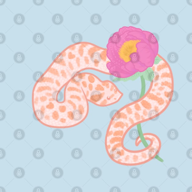 Pink Hognose and Peony by starrypaige