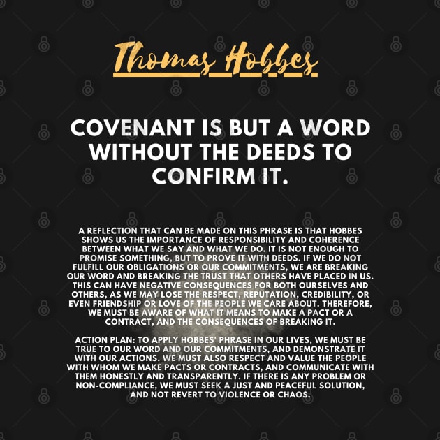 The need for action to fulfill the covenant according to Hobbes by CachoGlorious