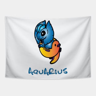 baby blue Aquarius dinosaur Tapestry