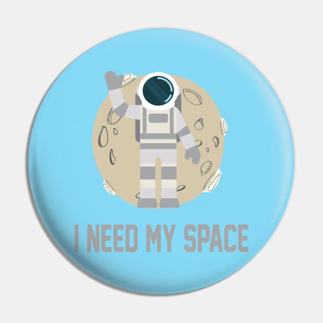 Astronaut with a moon Pin by ImanElsaidy