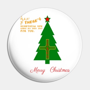 MERRY CHRISTMAS SOMETHING NEW JESUS T-SHIRT Pin